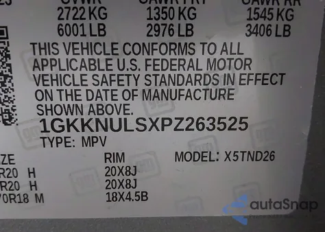 2023 GMC Acadia Awd Slt z USA, uszkodzony, nr VIN 1GKKNULSXPZ263525